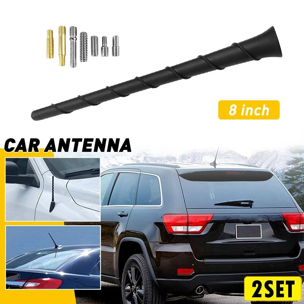 Set of 2 AUXITO 8" Antenna Stereo FM/AM Aerial Radio Signal Booster for Car