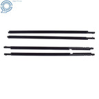Set of 4 Black Weatherstrip Window Moulding Trim Seals for Toyota Corolla (2009–2012)