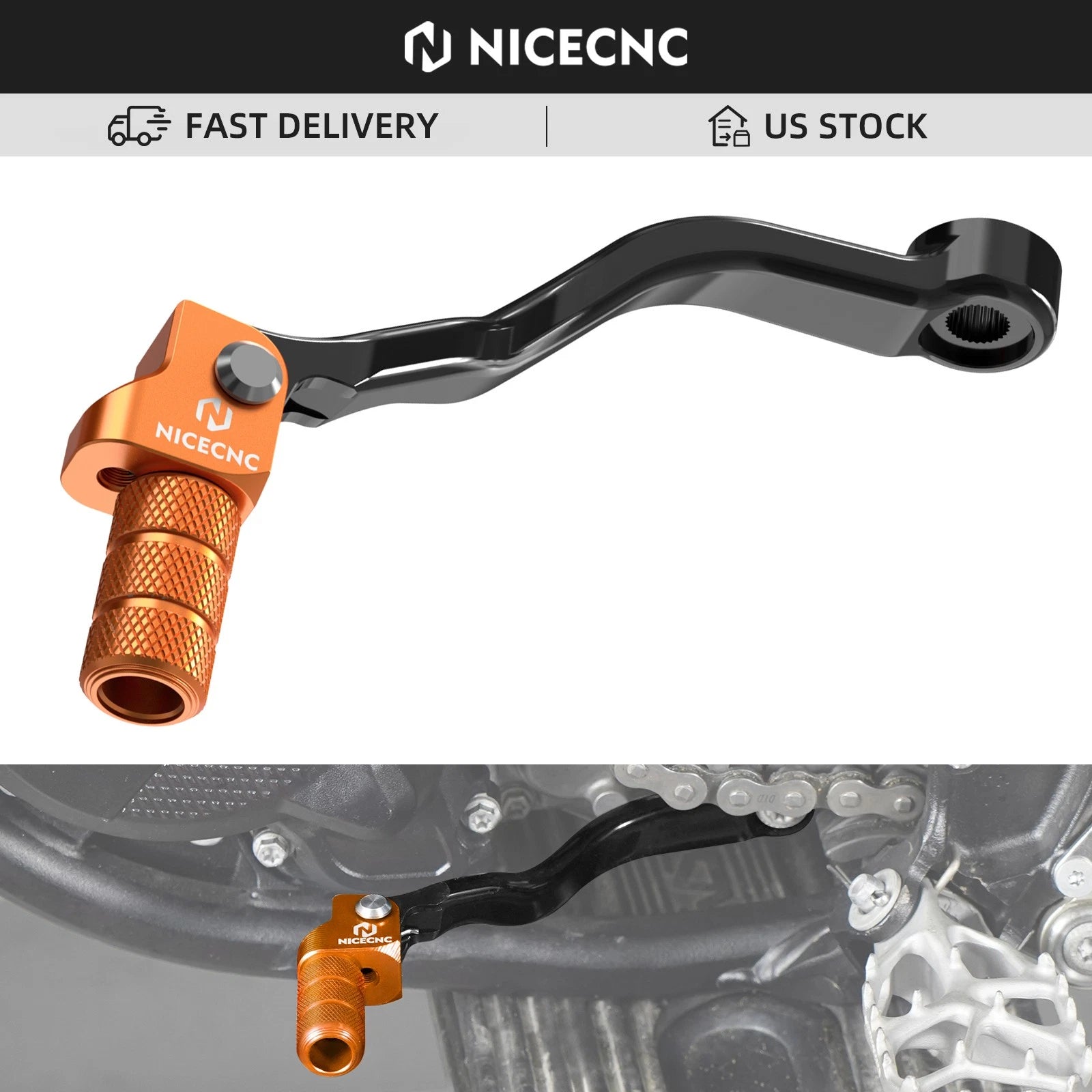 Forged Gear Shifter Lever Adjustable Tip for KTM 125 250 300 SX XC (2023–2025)
