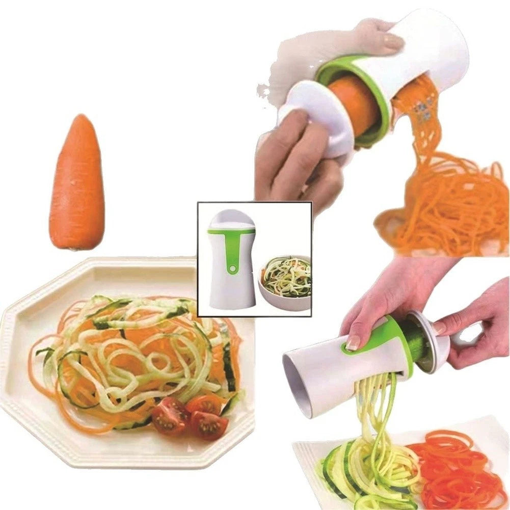 3-in-1 Vegetable Grater Spiralizer with Stainless Steel Blades