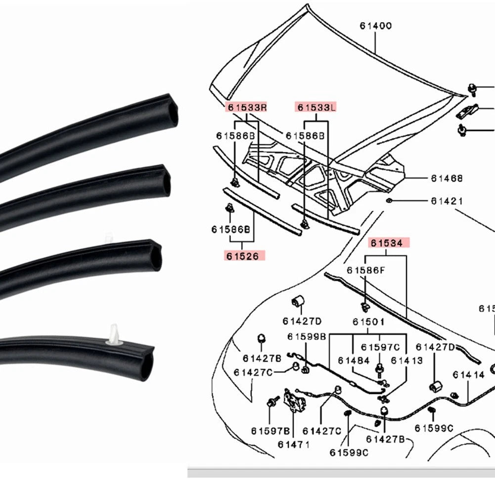 Hood Gasket Weatherstrip for (2001–2006)