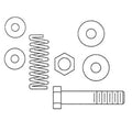 Hydraulic Lever Bolt and Nut Kit for Massey Ferguson 50E 543 699