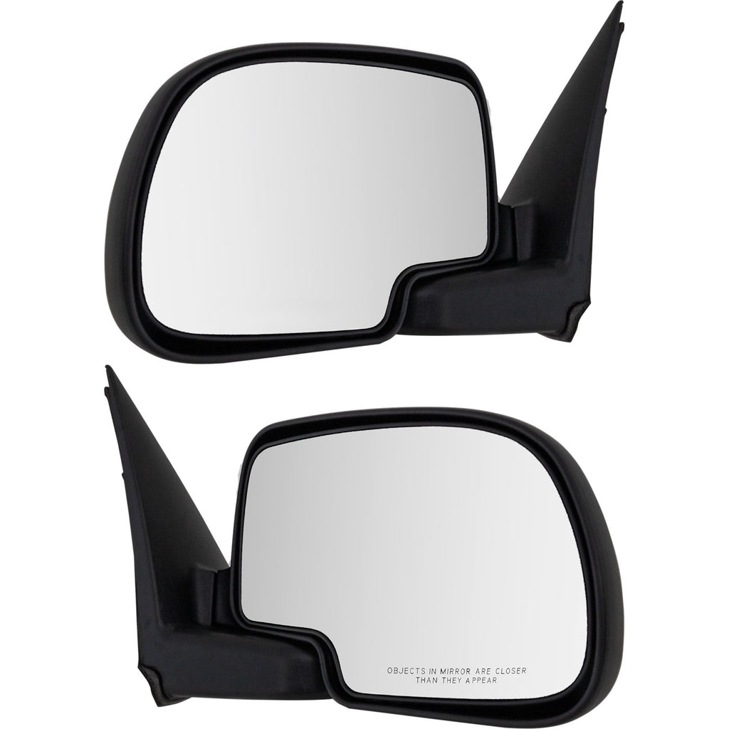 Set of 2 Mirrors for Chevrolet Silverado 1500 (1999–2006) Manual Glass