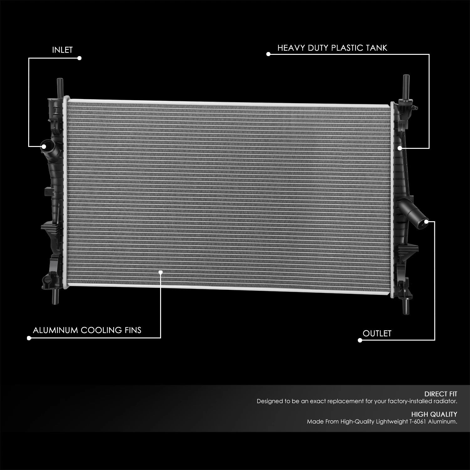 Drive Motor Inverter Cooler Aluminum Radiator for Ford E-Transit (2022–2024) DPI13933