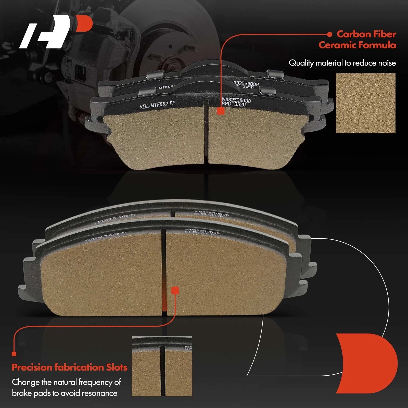 Ceramic Brake Pad Set for Pontiac G8 (2008-2009)