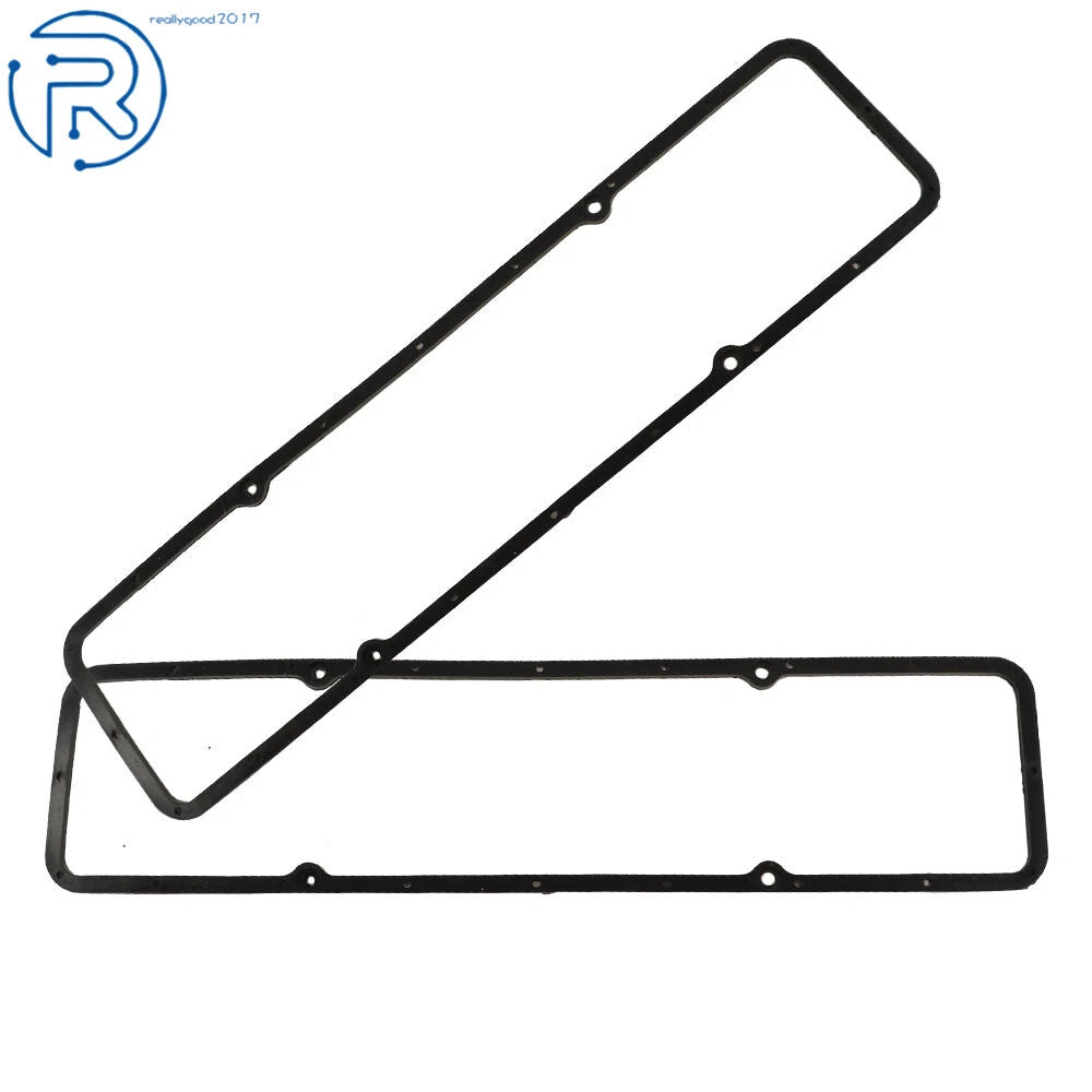 Set of 2 Rubber Valve Cover Gaskets for Chevy SBC (283–350)