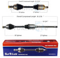 Set of 2 Front CV Axle Shafts for BMW X3 E83 (2004–2010)