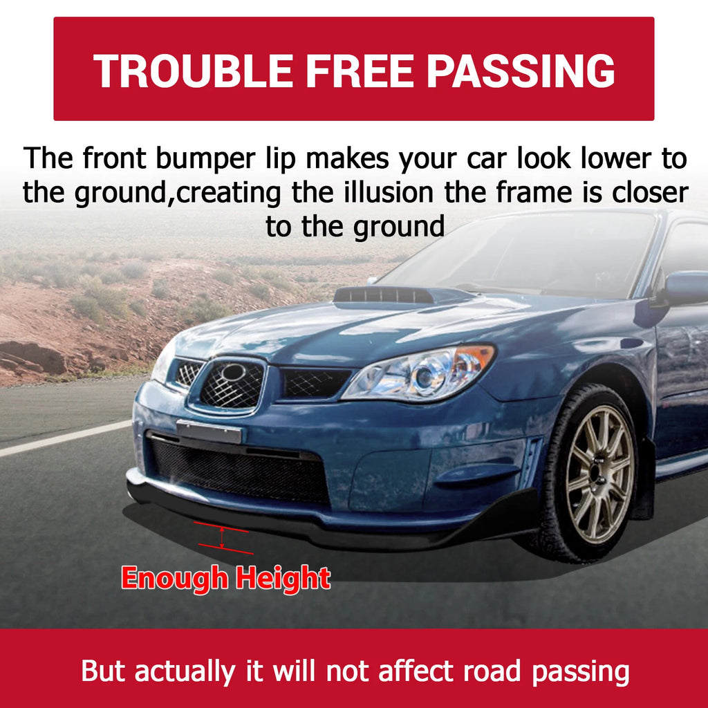 Front Bumper Lip Spoiler Splitter for Subaru Impreza WRX STI (2006-2007)