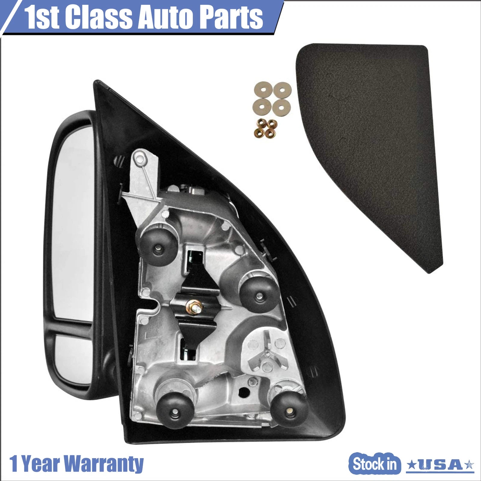 Left Towing Manual Mirror for Ford Excursion F-250 Super Duty (1999–2007)