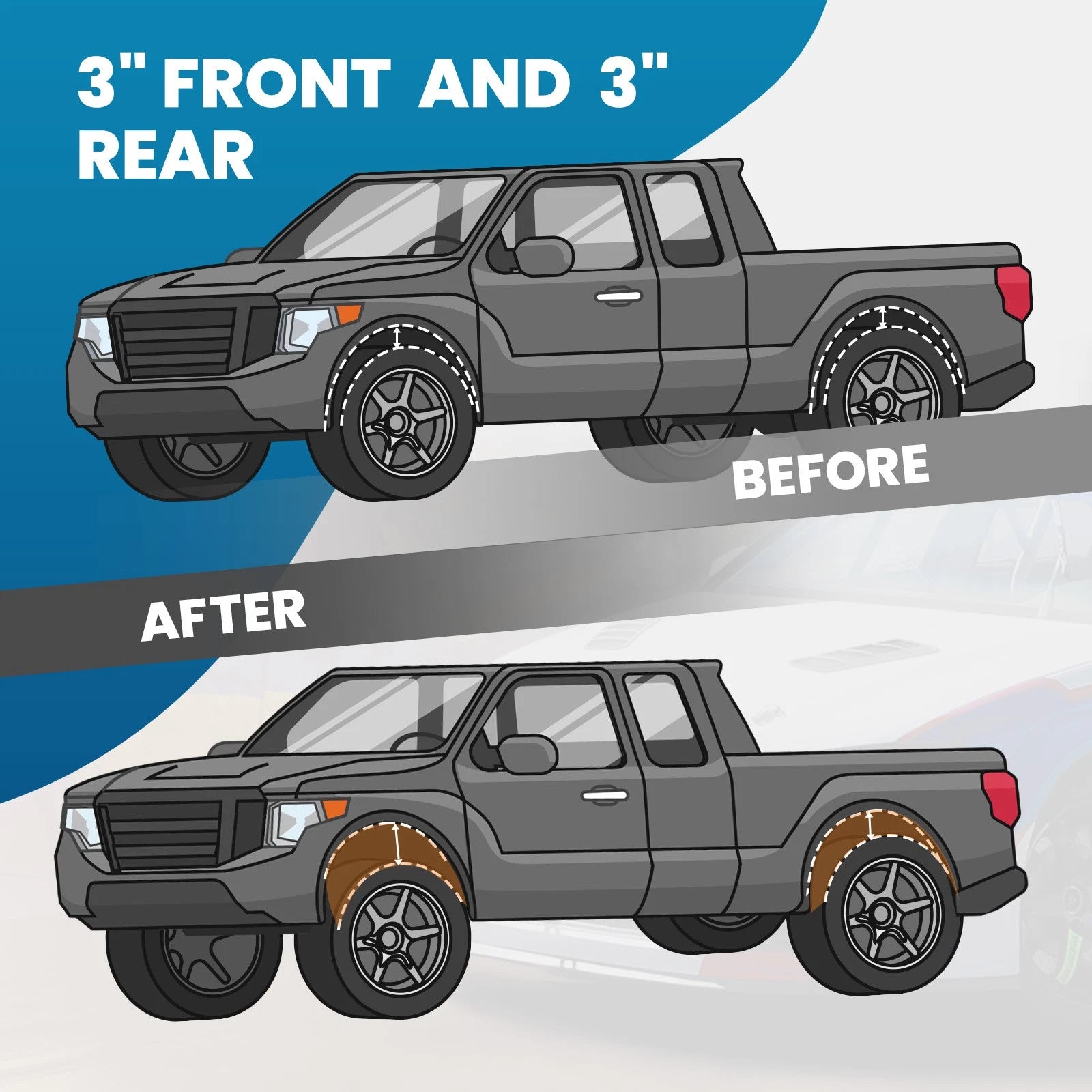 3 Inch Leveling Lift Kit for Nissan Frontier 2WD 4WD (2005–2022)