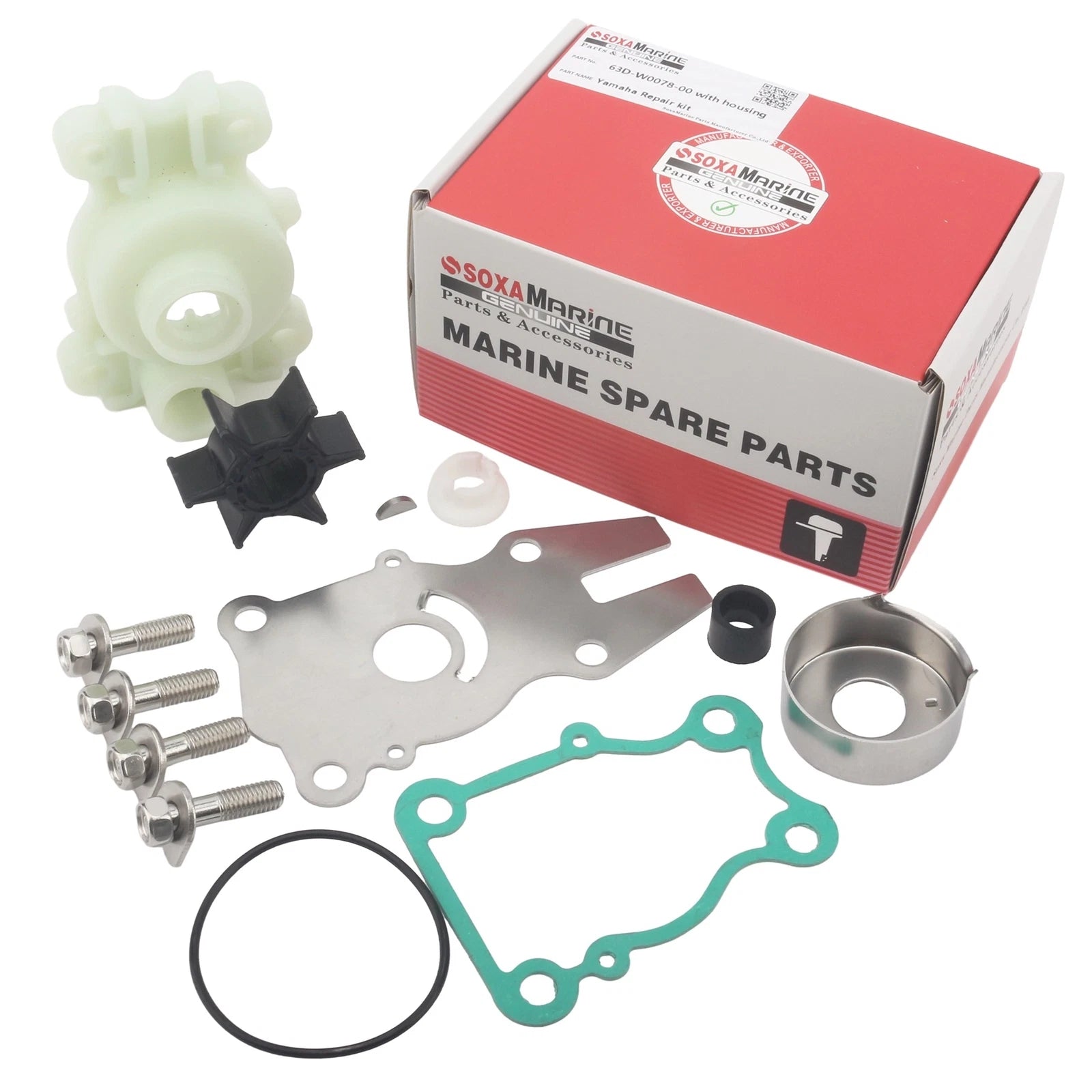 Outboard Water Pump Rebuild Kit for Yamaha 40-60 HP (2/4 Stroke)
