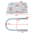 U Bolt Kit for 3500lb Trailer Axle 2-3/8" Round (5-1/2" Long, 1/2" Diameter)
