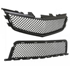 Front Upper Lower Grille Combo for Cadillac CTS-V (2008-2014) Black