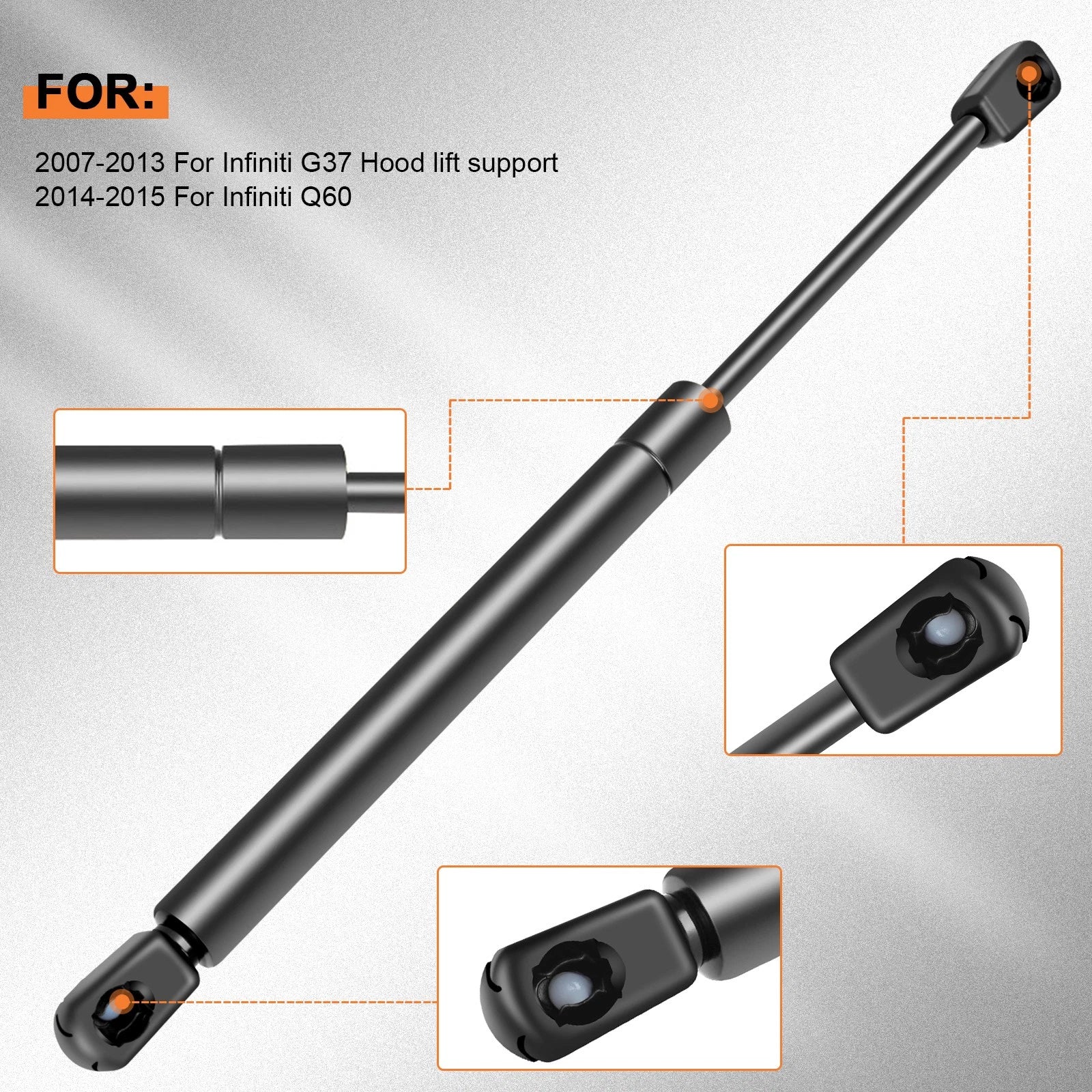 2X Front Hood Lift Supports for Infiniti G37 (2007–2013)