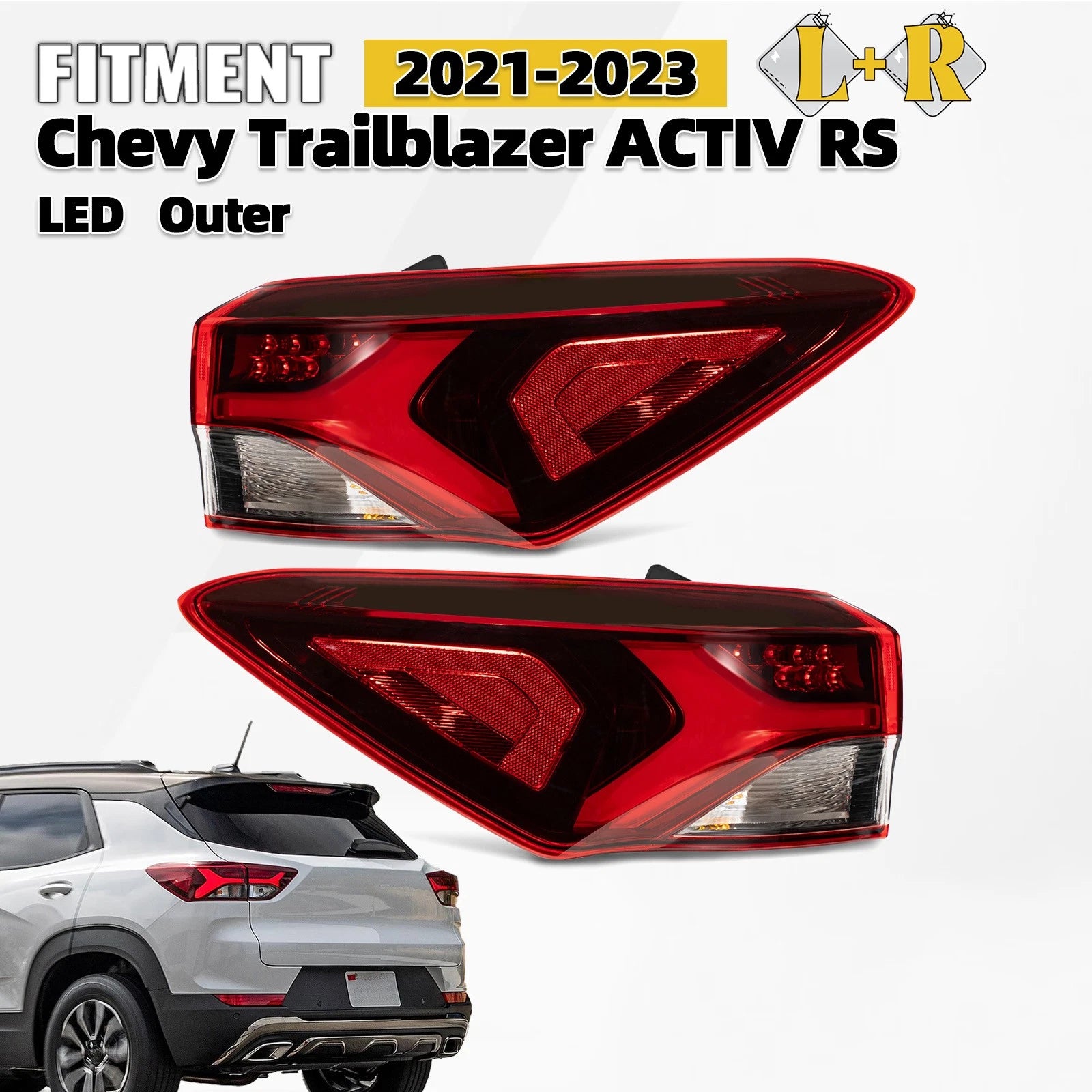 LED Tail Light Lamp Pair for Chevy Trailblazer ACTIV RS (2021–2023)