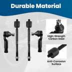 Set of 2 Inner Outer Tie Rods for Toyota Tacoma (2005–2022)