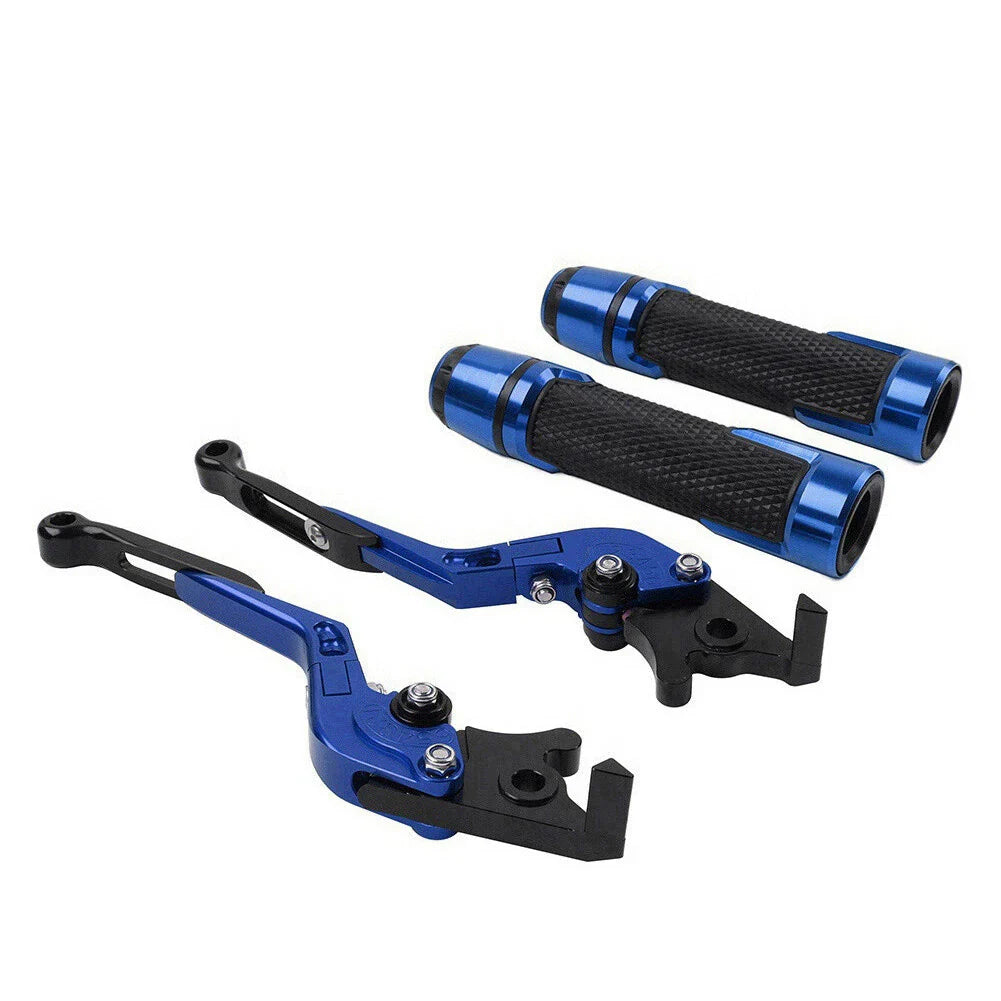 Blue Extendable Brake Clutch Levers & Handlebar Grips for Speed Triple 1050