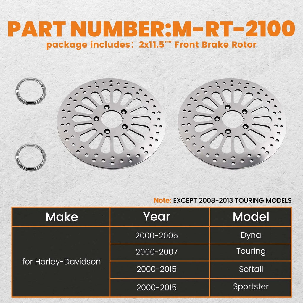 Front Brake Rotors for Harley Electra Glide/Touring (1984-2007)