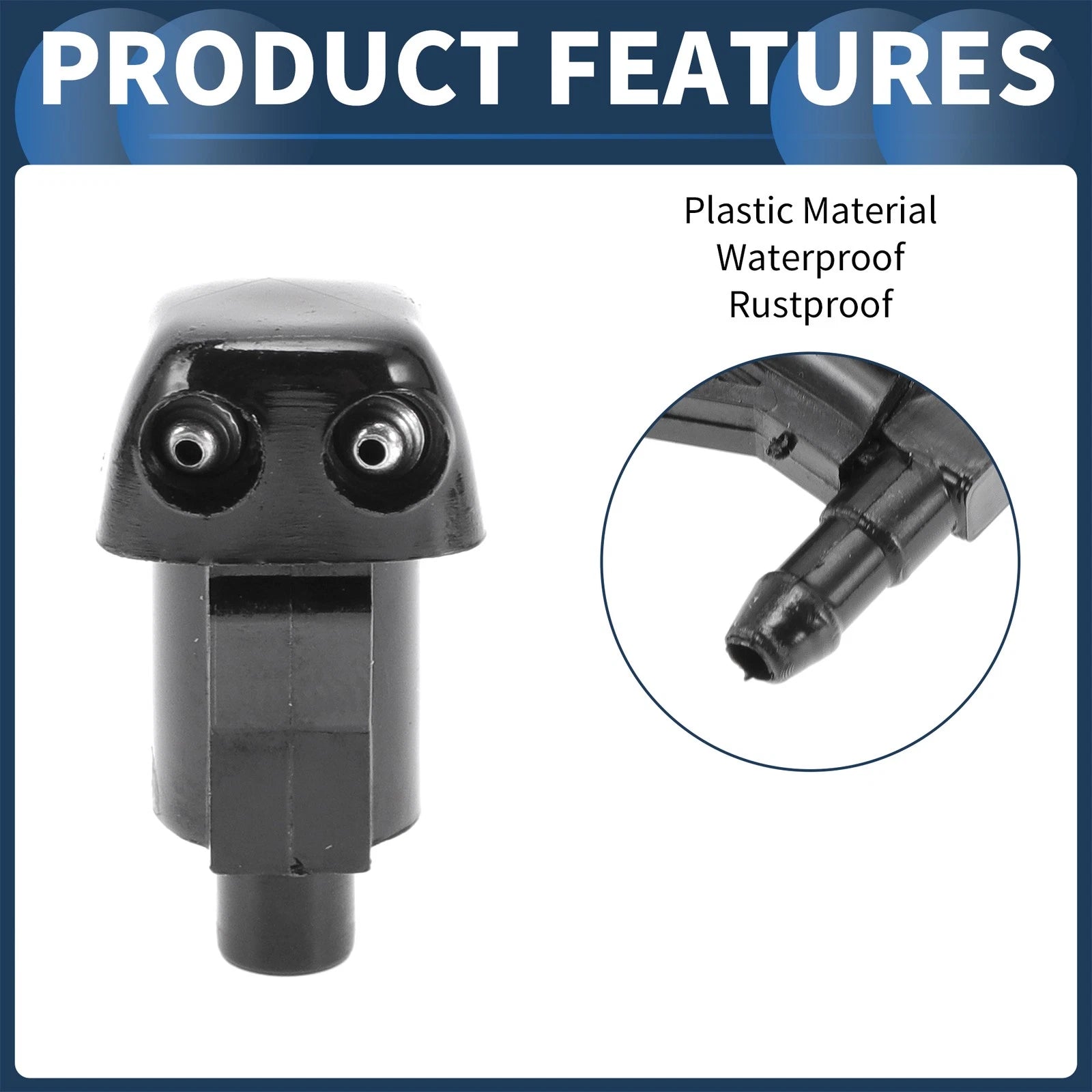 Set of 2 Front Windshield Washer Nozzles No. 55372143AB for Jeep Grand Cherokee (2011–2021)