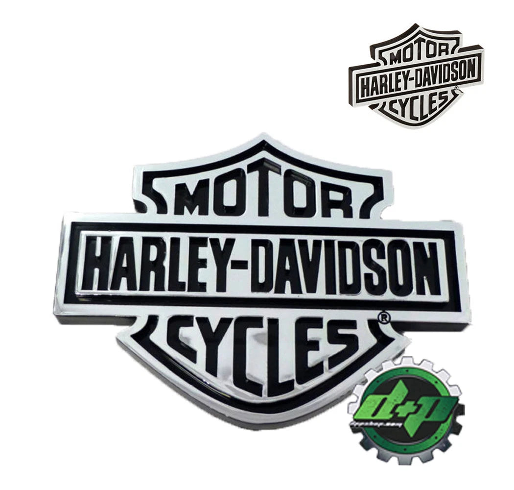Chrome Raised Emblem for Harley-Davidson (2 3/4 x 3 1/2)