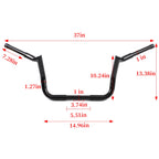 10" Meathook Ape Hanger Handlebars for Harley Touring Street Glide Electra