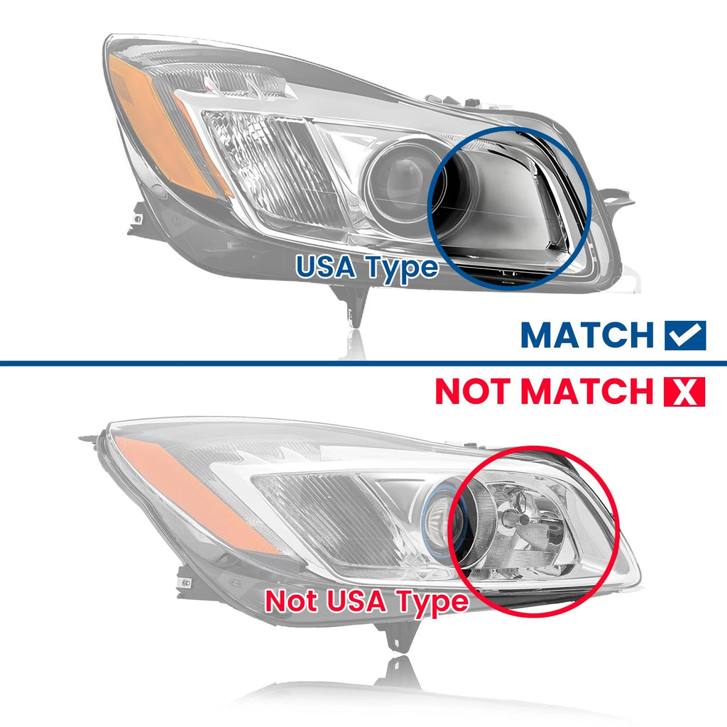 HID Xenon Headlight for Buick Regal (2011) Passenger Side