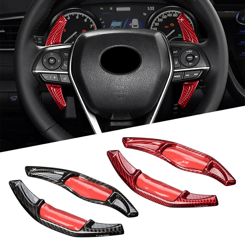 Carbon Fiber Steering Wheel Shift Paddle for Toyota Camry Corolla RAV4 (2018–2020)