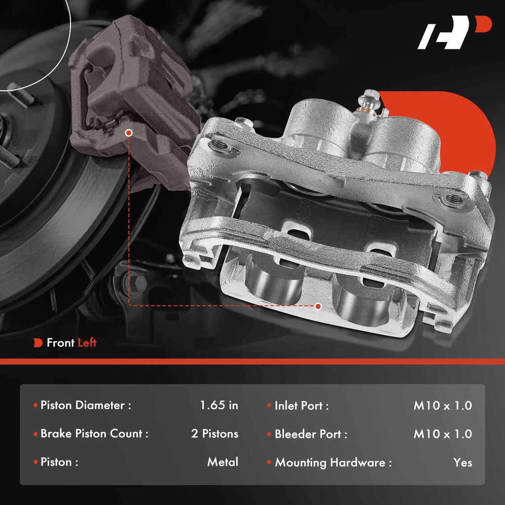 Pair Front Brake Calipers for Subaru Outback, Forester, Legacy (2010-2017)