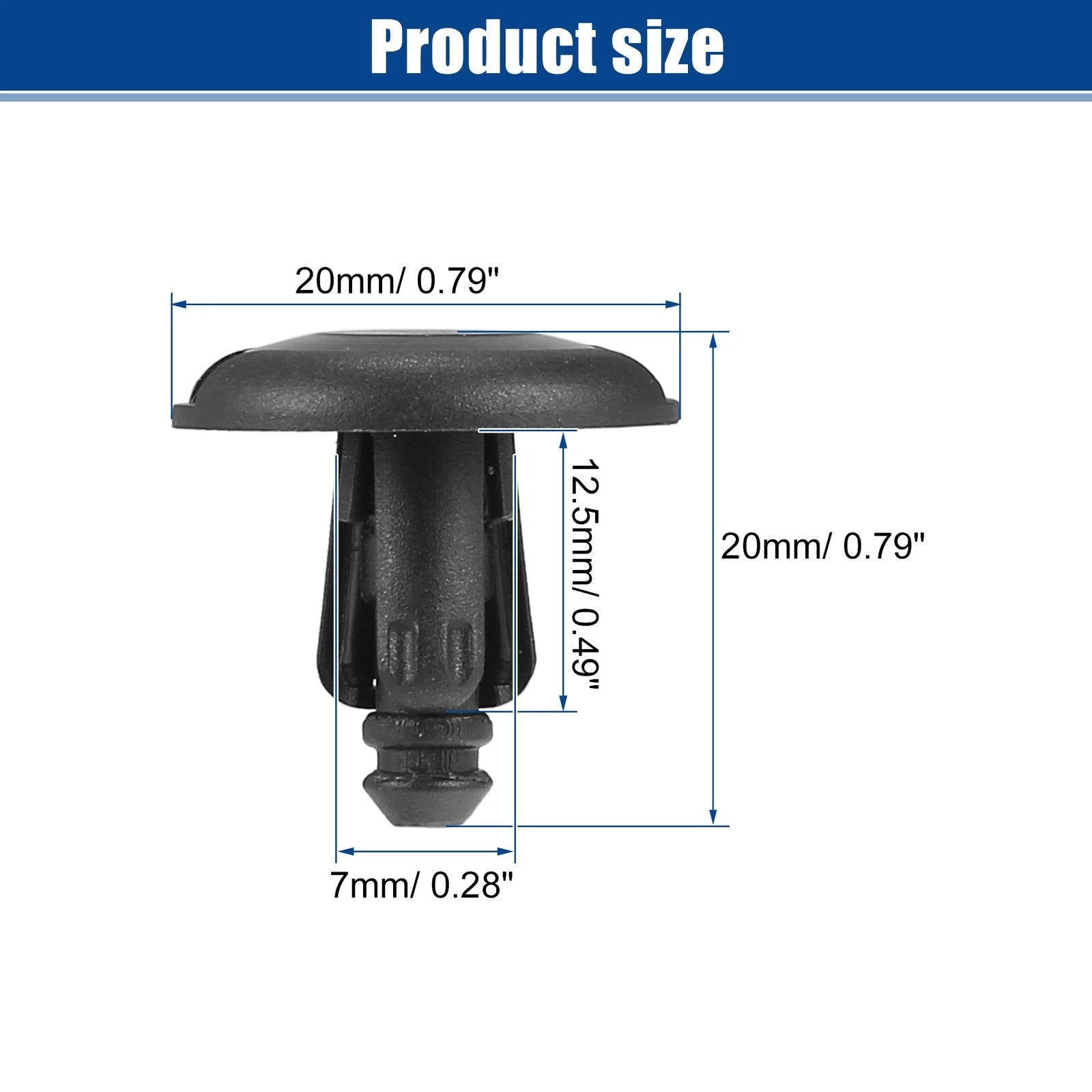 80 Pcs Radiator Cover Retainers Clips for Toyota 4Runner (No. 9046708217)