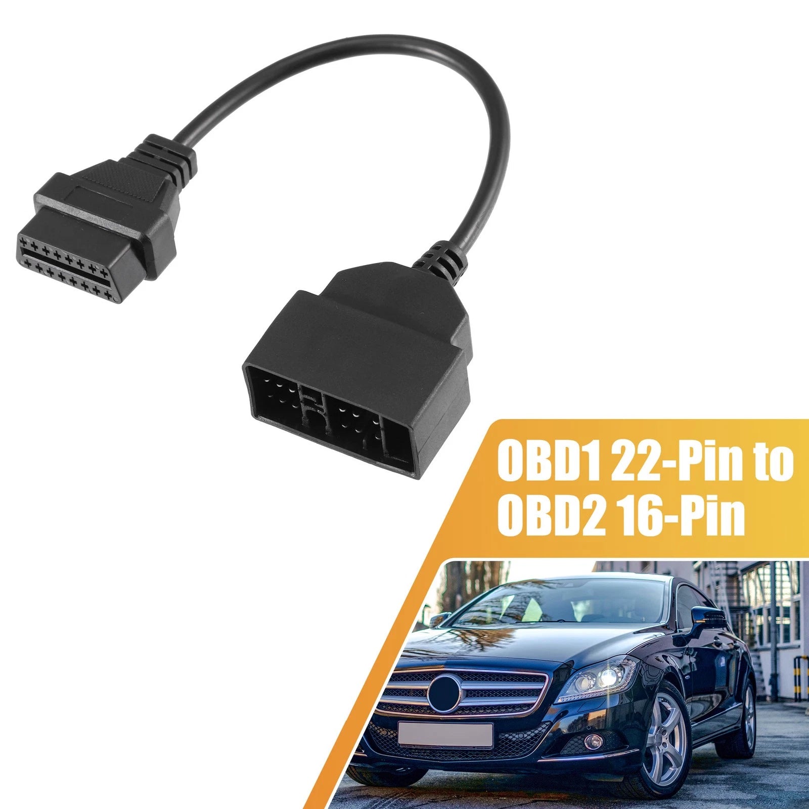 OBD1 22-Pin to OBD2 16-Pin Adapter Cable for Toyota (1996–2000) 718844722964