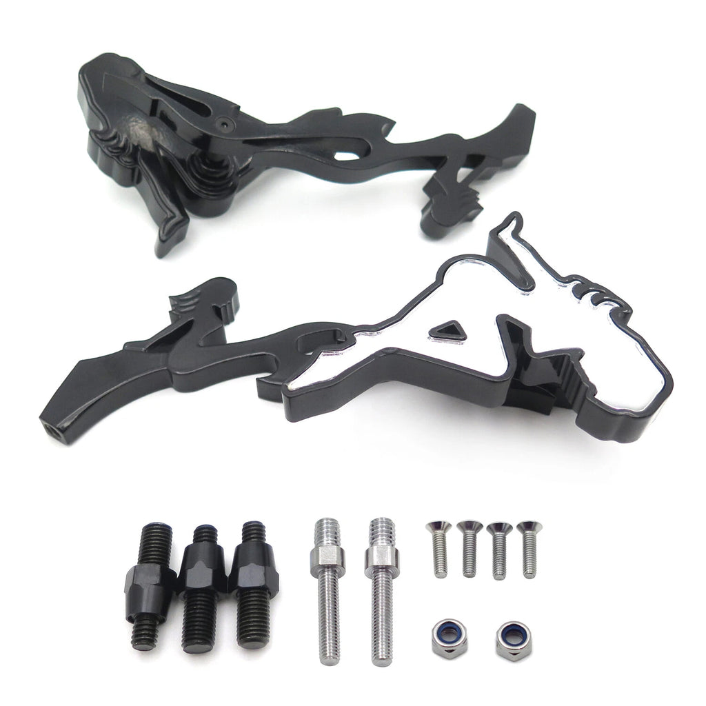 Custom Black Mirrors for Honda CBR 600RR, 900RR, Yamaha R6, Suzuki GSXR 600