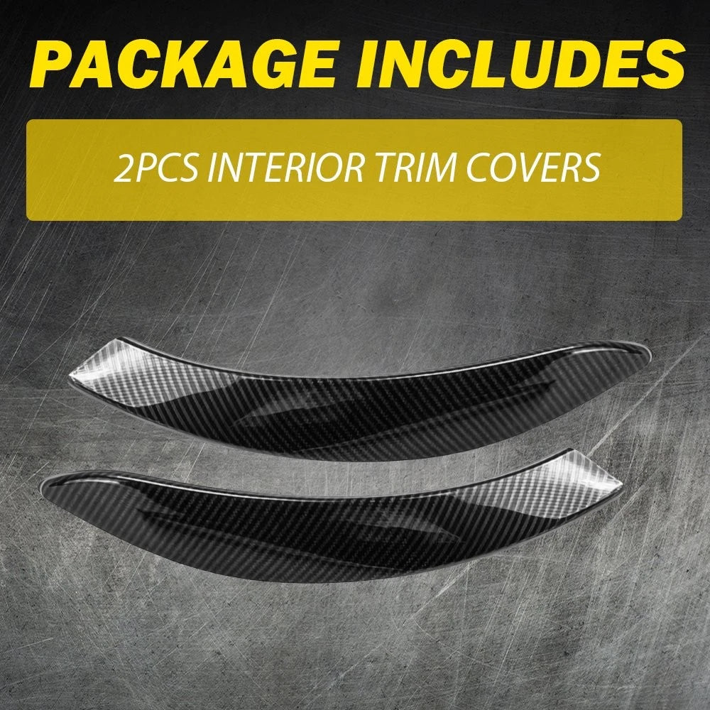 2X Carbon Fiber Interior Door Handle Cover for BMW F30 F31 F34 F36 (2012–2018)