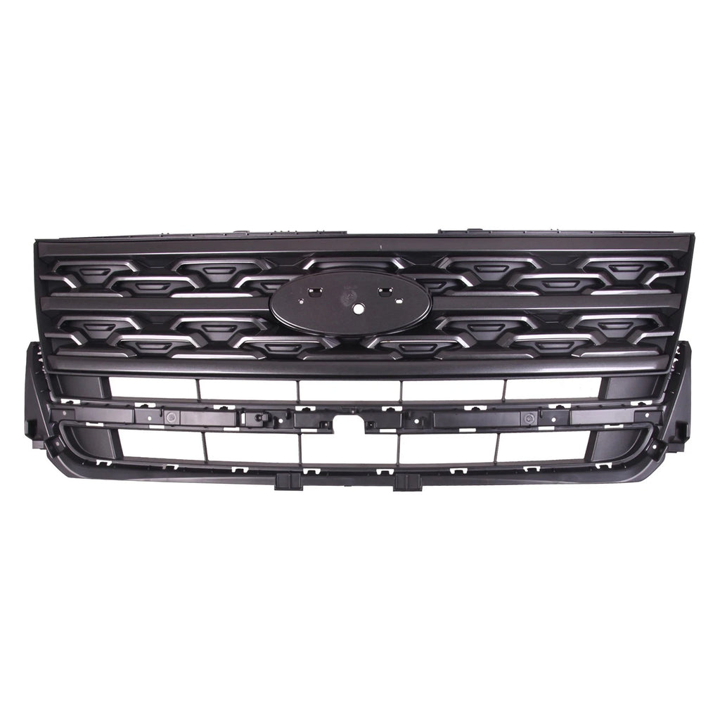 Replacement Gray ABS Plastic Front Grille For 2018-2019 Ford Explorer