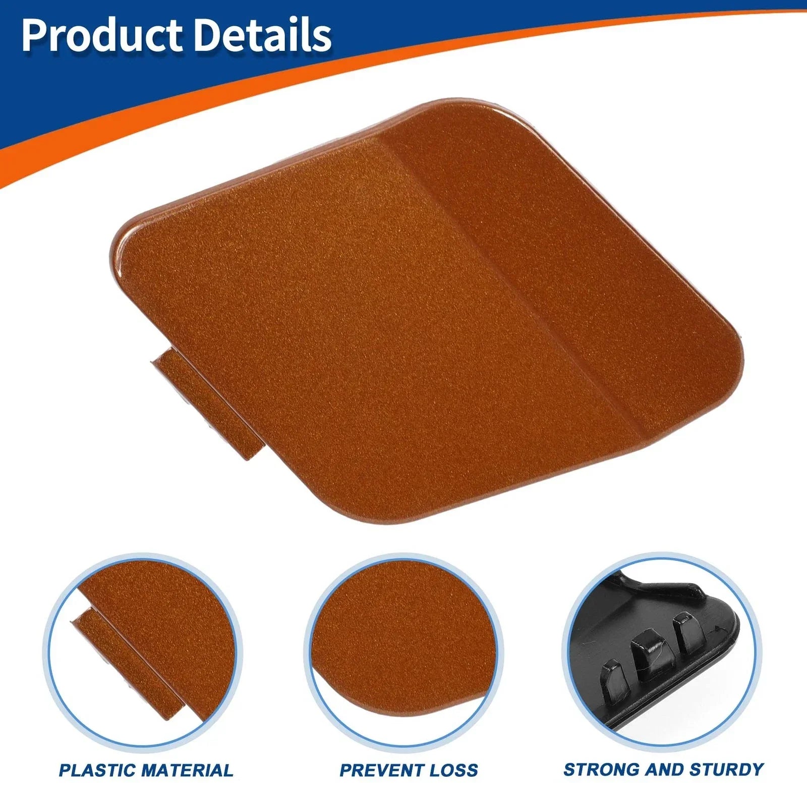 Tow Hook Cover Front Car Bumper for BMW Valencia Orange Metallic