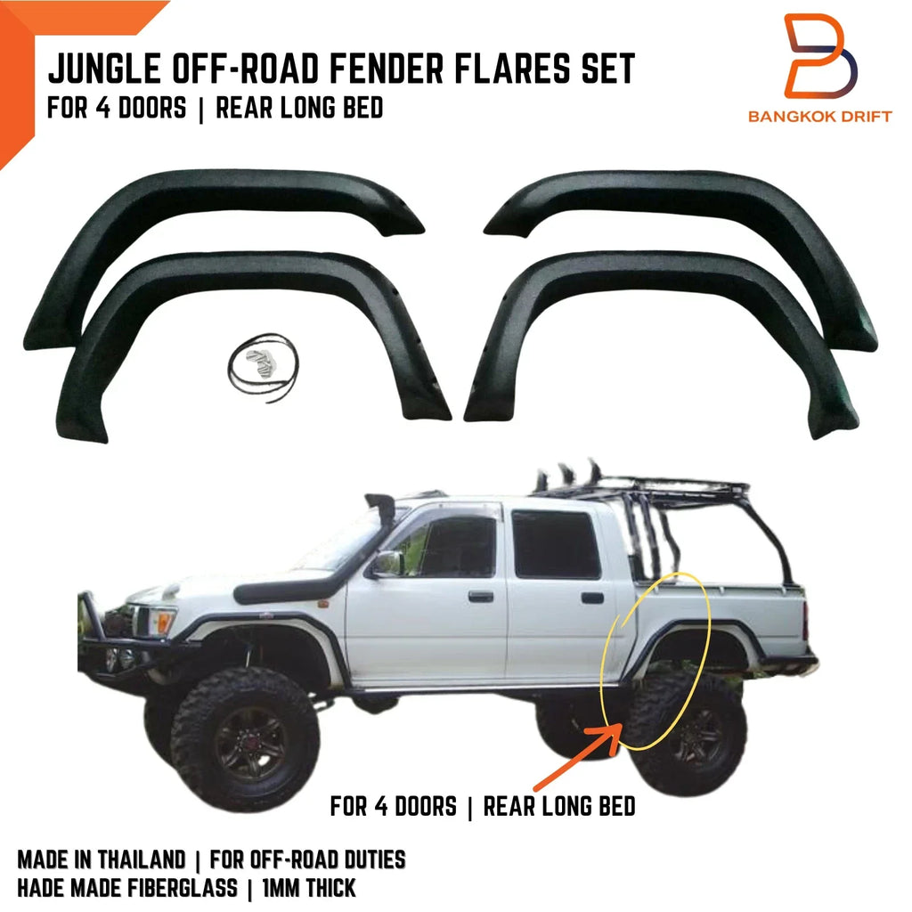 Fender Flares for Toyota Hilux Ute 88-96 (LN85, LN106, LN111) 4DR Long Bed
