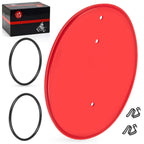 Red Front Number Plate with Mount Clips & Bands for Honda Z50R (1979-1987)