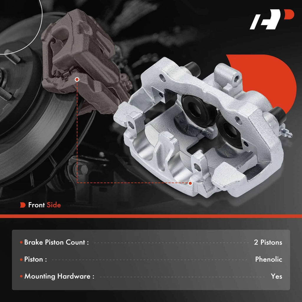Pair Front Disc Brake Calipers with Brackets for Mercedes-Benz GLE350 (2016–2020)