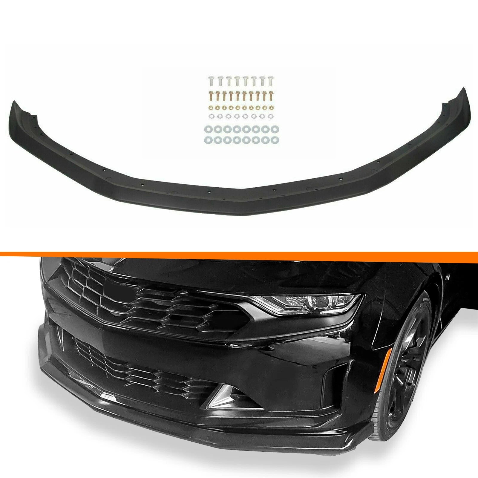 Front Bumper Lip Spoiler Splitter for Chevy Camaro (2016–2024) Matte Black