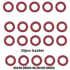 Set of 20 Lower Unit Drain Plug Gaskets for Yamaha (90430-08020-00, 90430-08003)