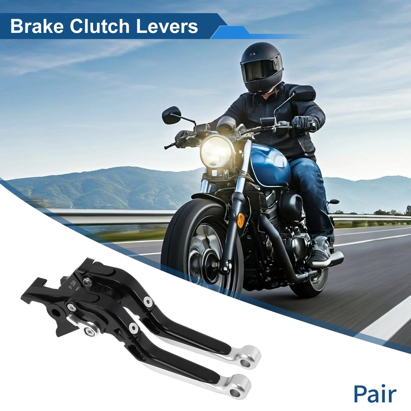 Short Long Brake Clutch Levers for Honda Rebel CMX 500 300 (2017–2023) Black Silver