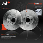 Front Drilled Brake Rotors for BMW 528i 2011–2016, 528i xDrive 2012–2016