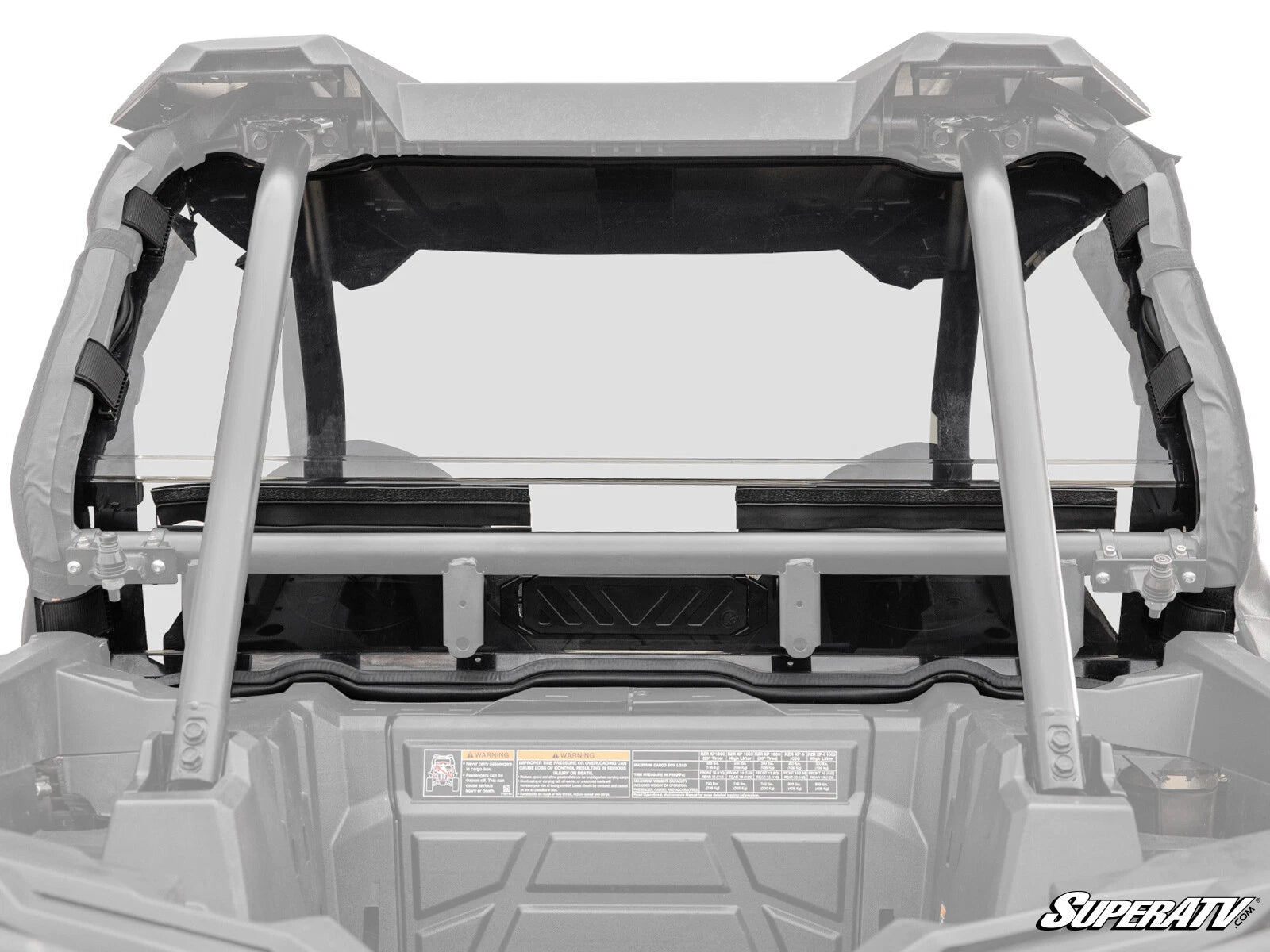 Vented Rear Windshield for Polaris RZR XP 1000 (2014–2023) - Lightly Tinted