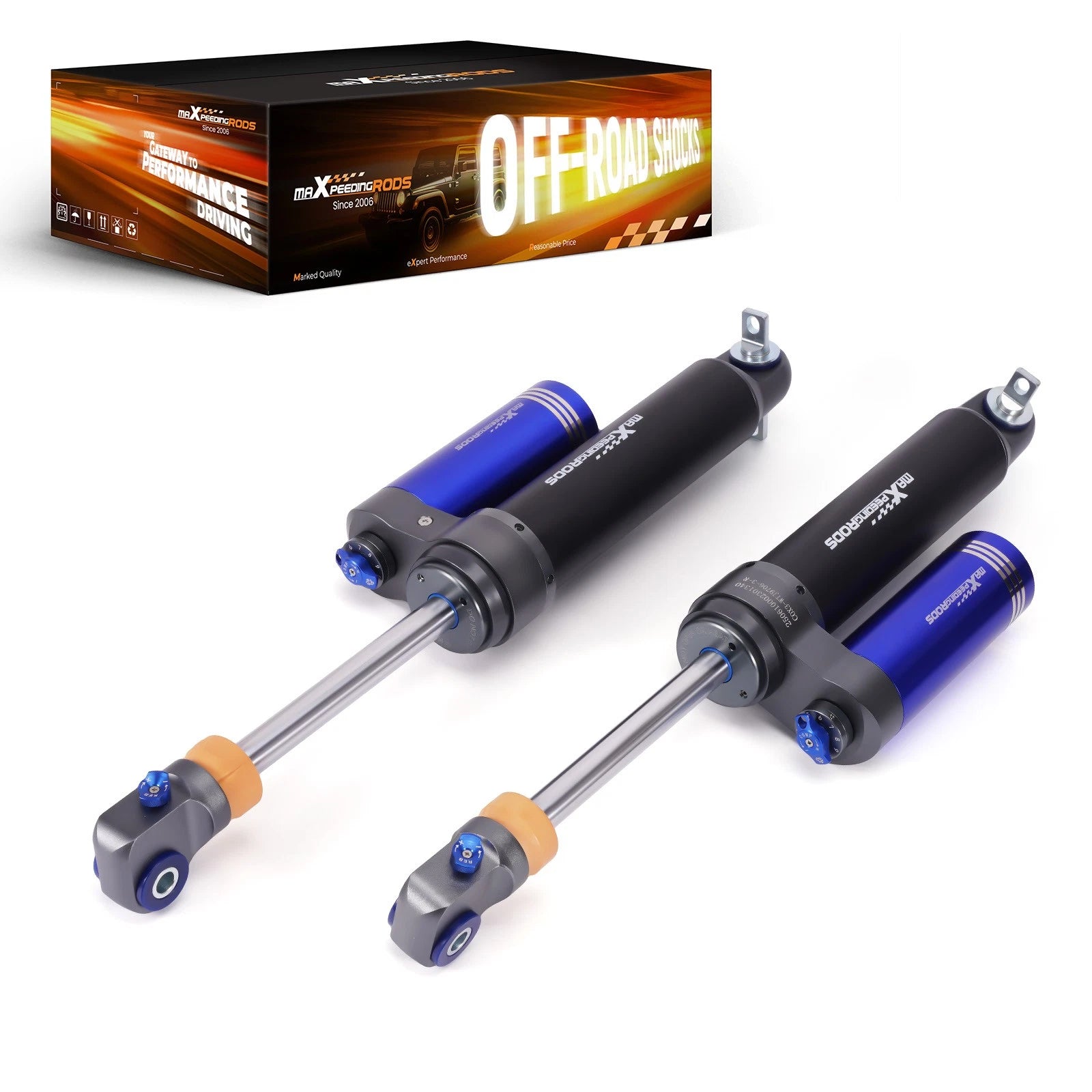 Remote Reservoir Rear Shocks for Jeep Cherokee (1984–2001) & Wrangler TJ (1997–2006)