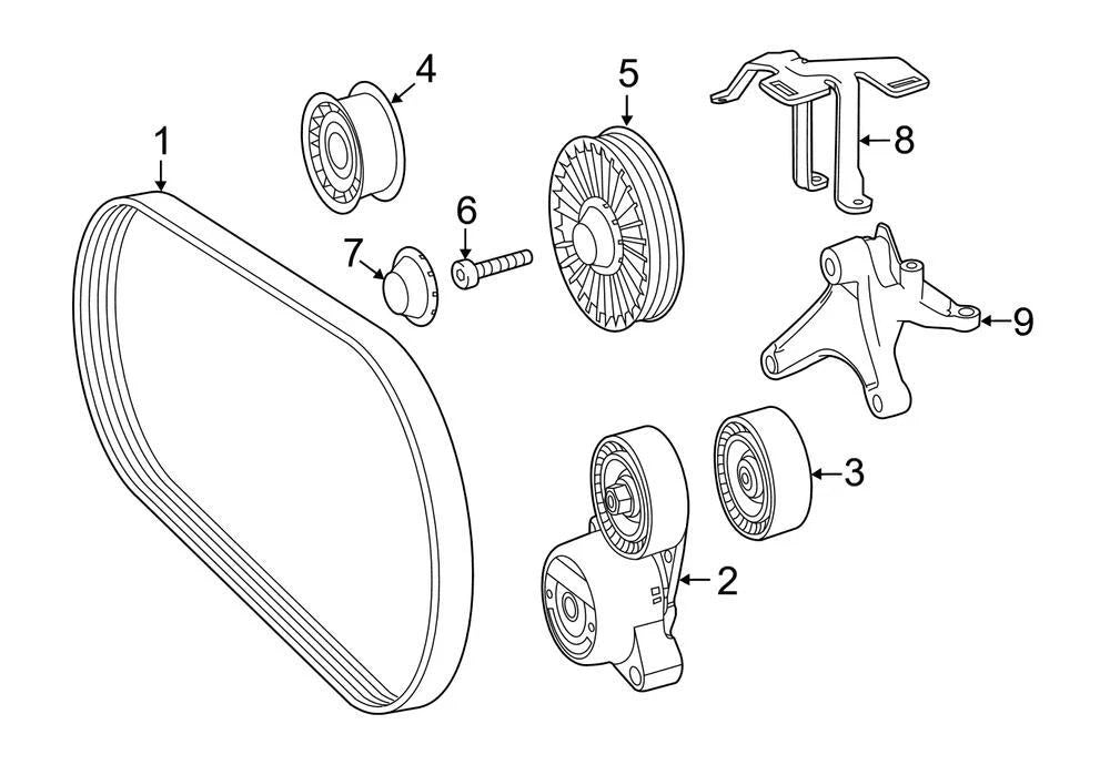 Drive Belt Tensioner for Mercedes (OEM 2782000570)