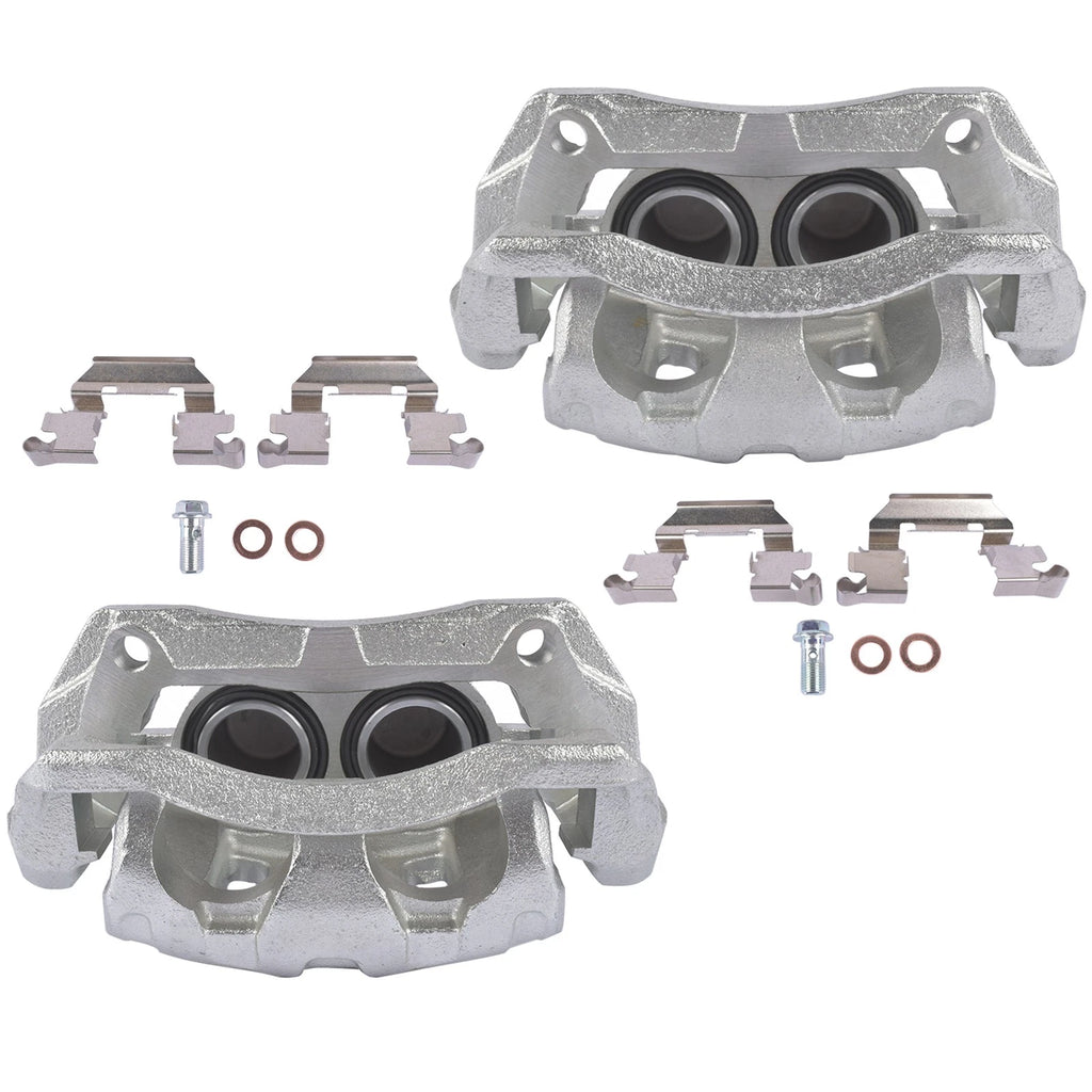 Set of 2 Front Disc Brake Calipers with Brackets for Honda