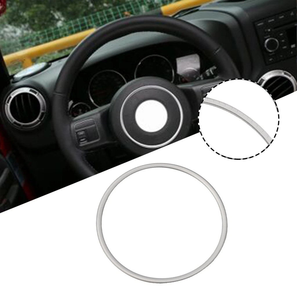 Steering Wheel Trim Emblem Center Frame for Wrangler Compass (2011–2023)