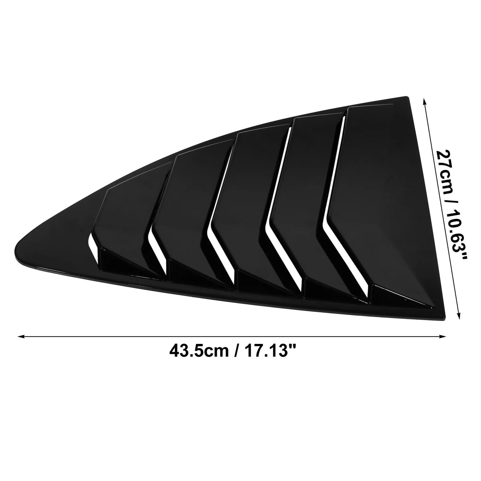 1 Pair Rear Side Window Louvers Cover for Toyota 86 (2013–2021) Glossy Black