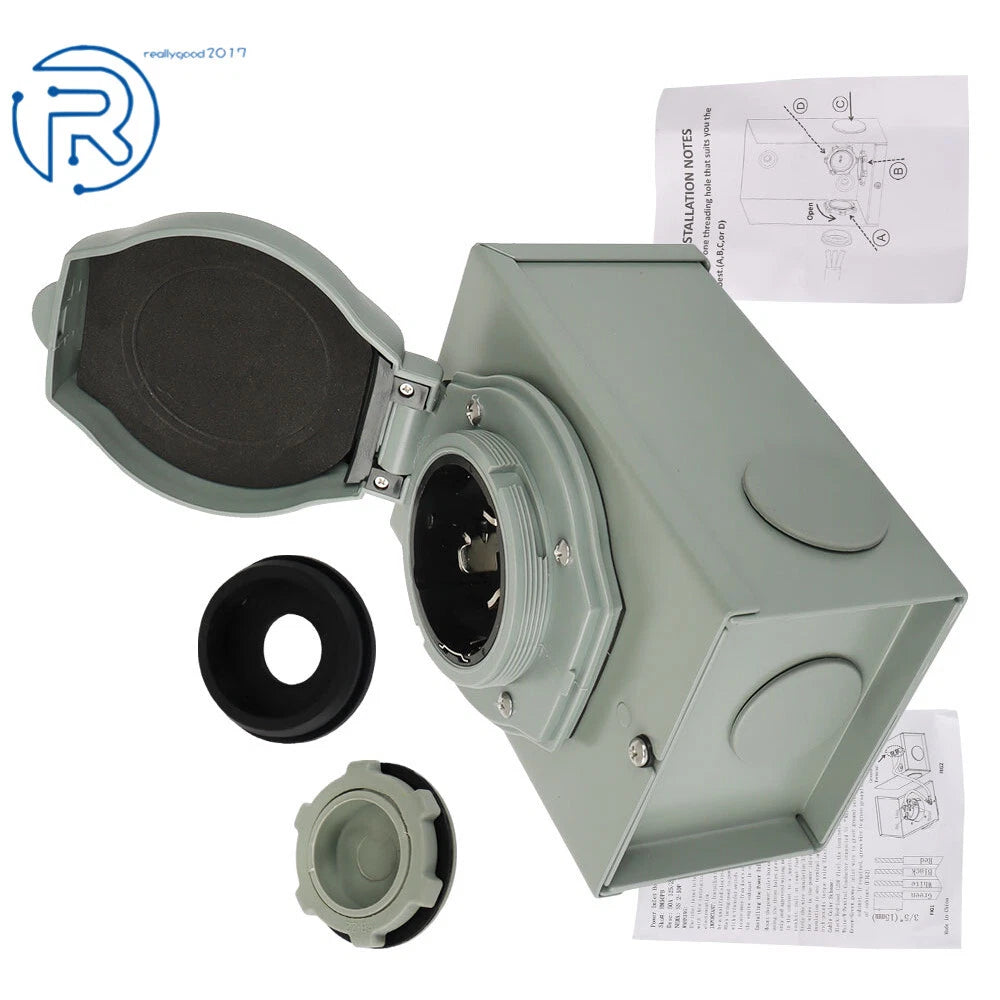 50 Amp Generator Inlet Box for RV (NEMA SS2-50P)
