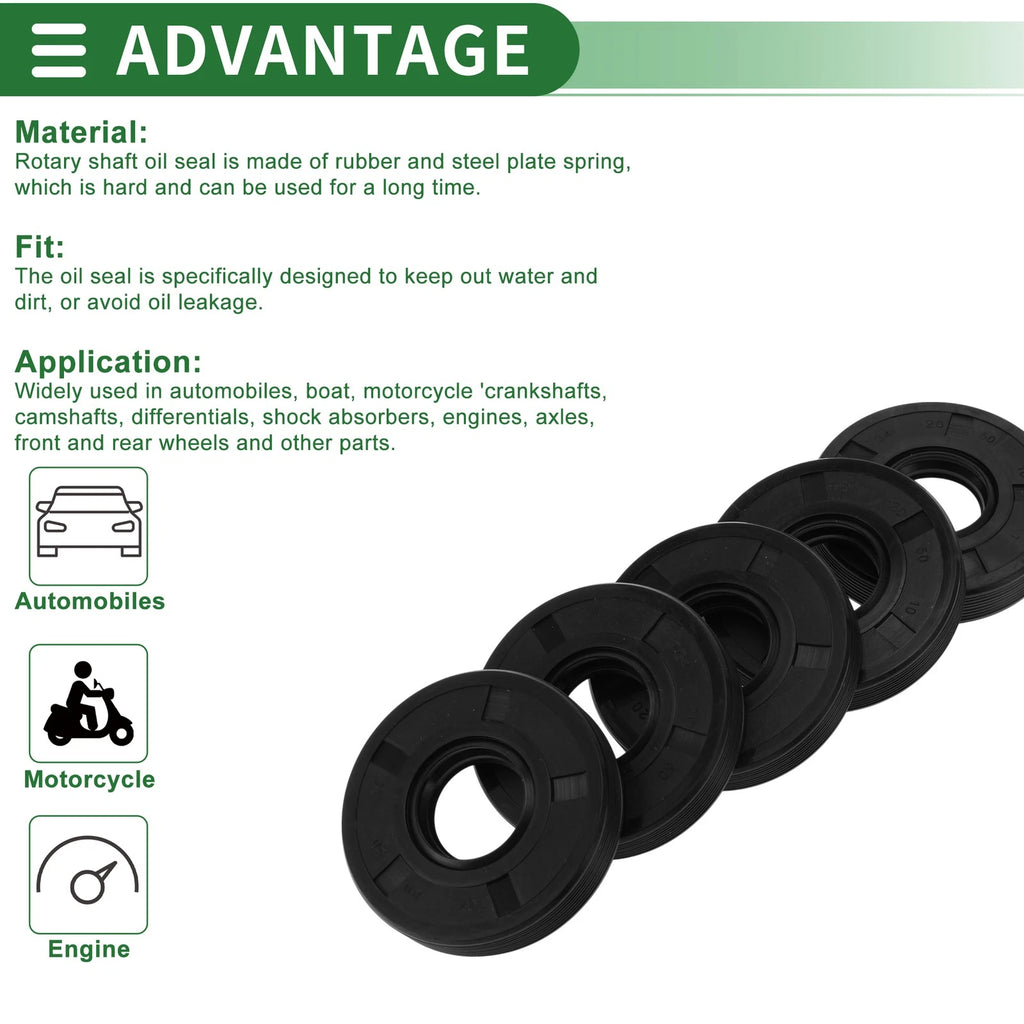 Oil Seal for Rotary Shaft (20x50x10mm)