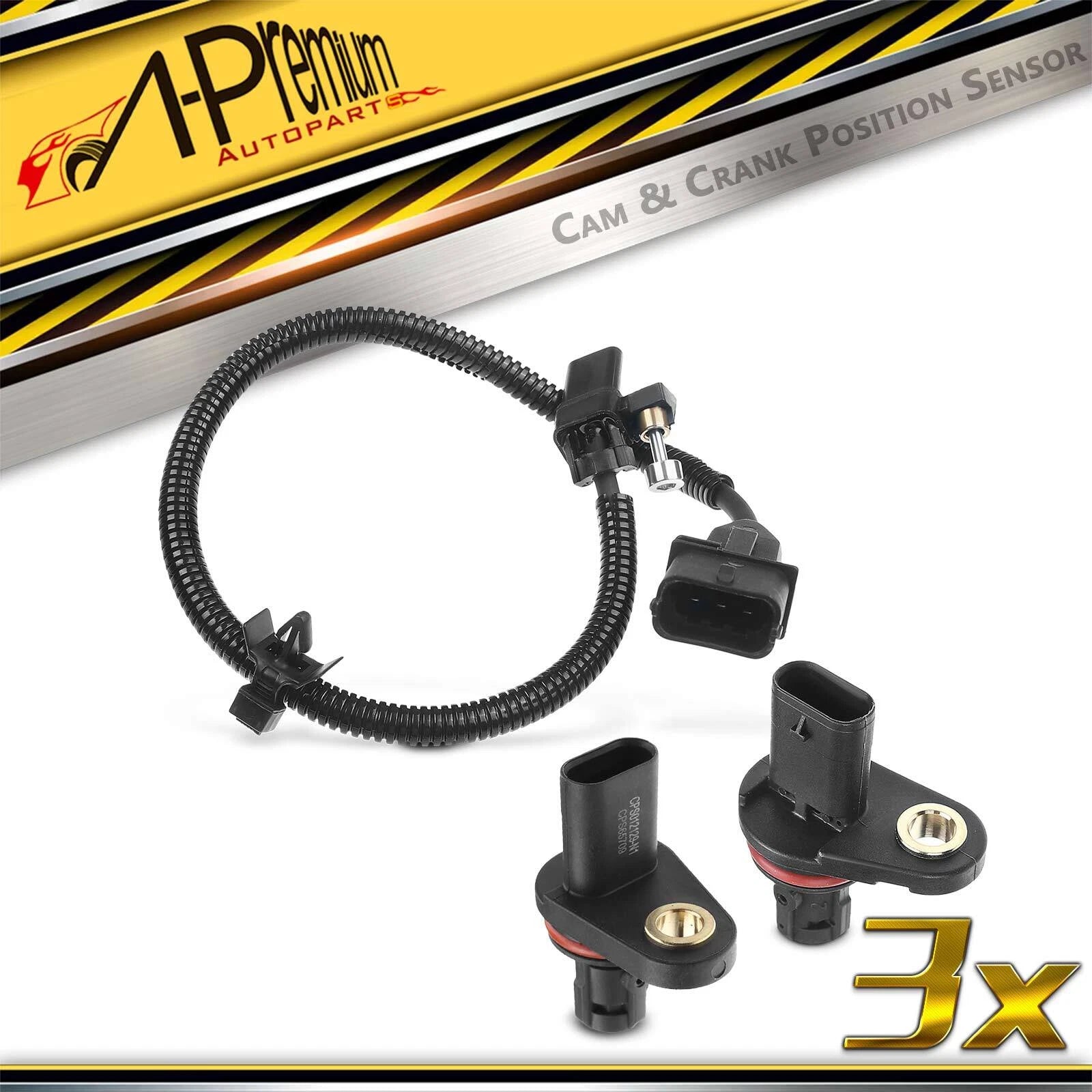 2X Camshaft Crankshaft Position Sensors for Chevy Cruze Sonic (2011–2019)